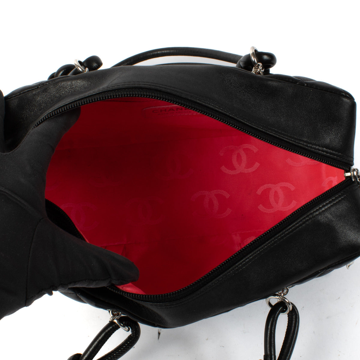 Chanel Black Cambon Line Bowling Bag