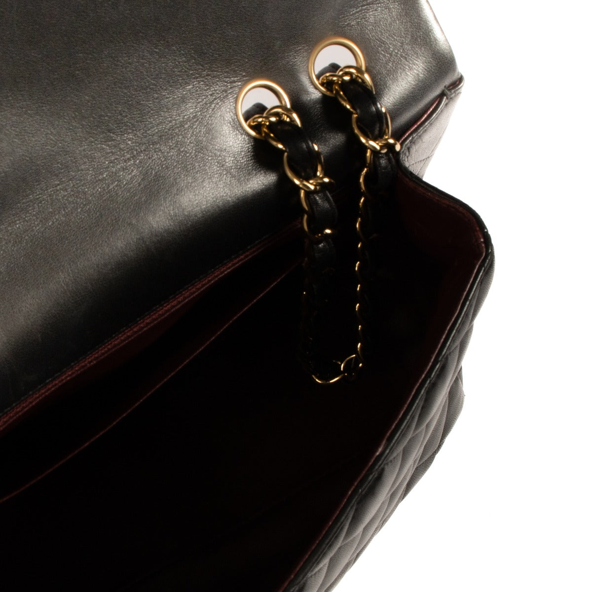 Chanel Zwart Lamsleer Grote Klassieke Single Flap Tas