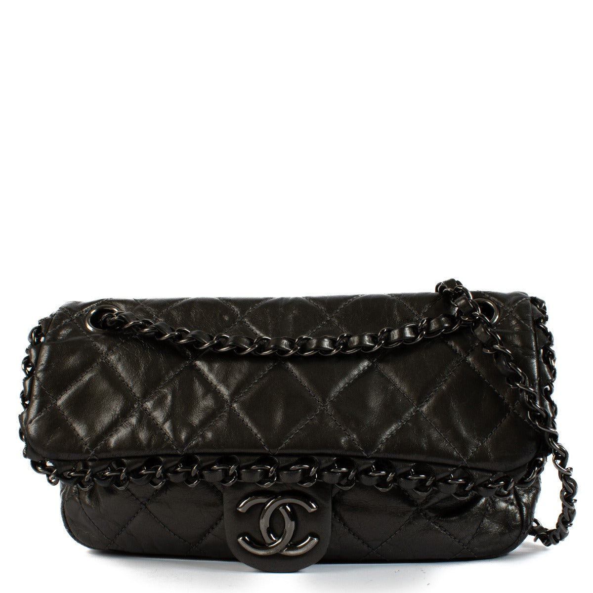 Chanel Metallic Calfskin Small Chain Me Flap Bag
