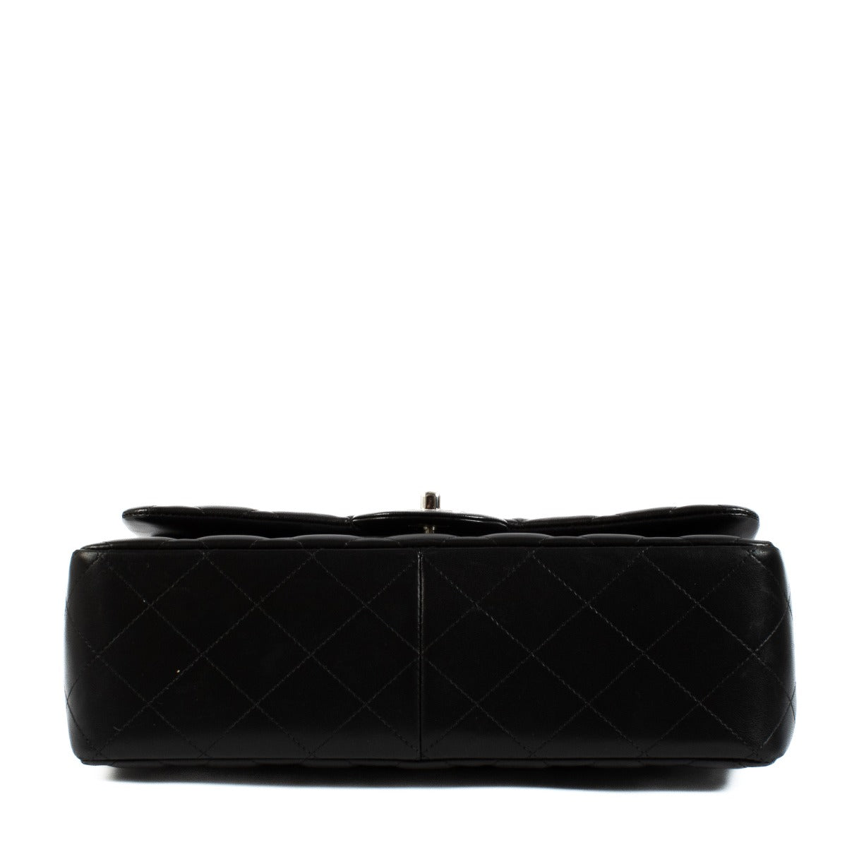 Grand sac classique en agneau noir Chanel