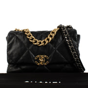Shop safe online at Labellov in Antwerp, Brussels and Knokke this 100% authentic second hand Chanel Black Lambskin 19 Bag