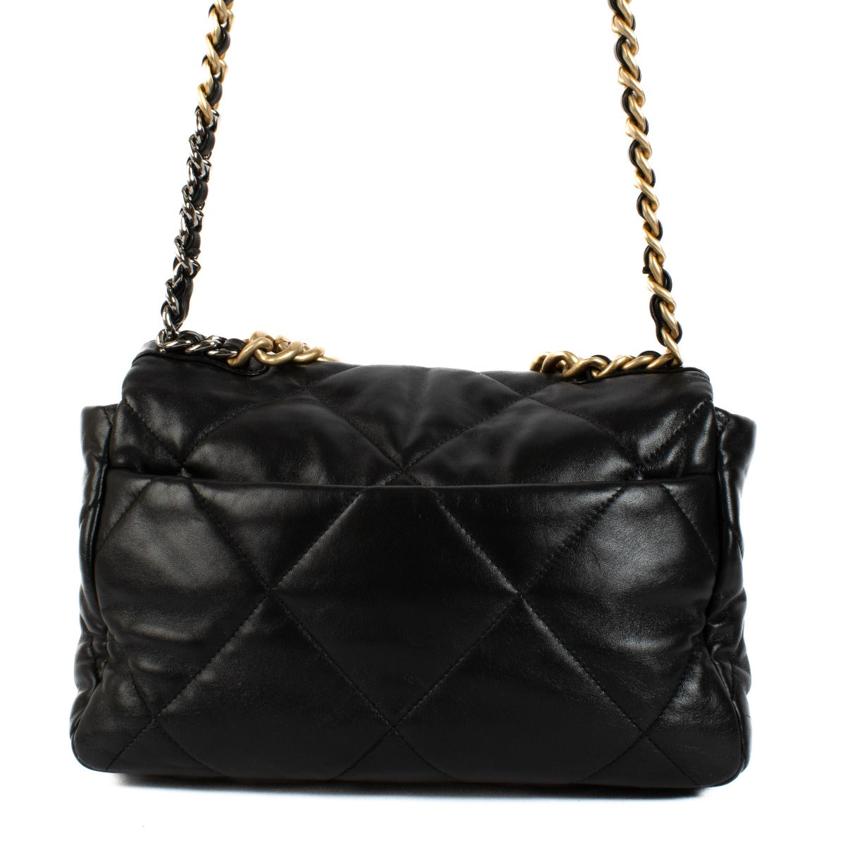 Chanel Zwart Lamsleer Grote 19 Tas