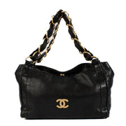 Chanel Black Lambskin Olsen Hobo Bag