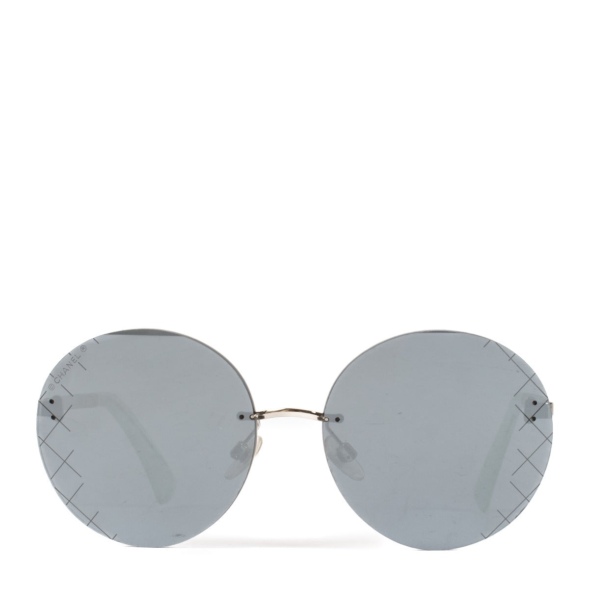 Chanel 4216 Blue Mirrored Round Sunglasses