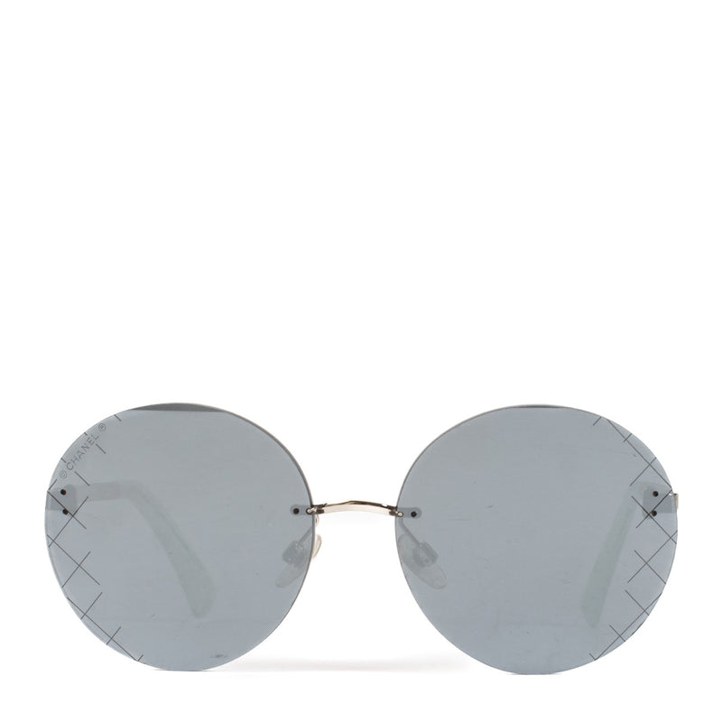 Chanel 4216 Blue Mirrored Round Sunglasses