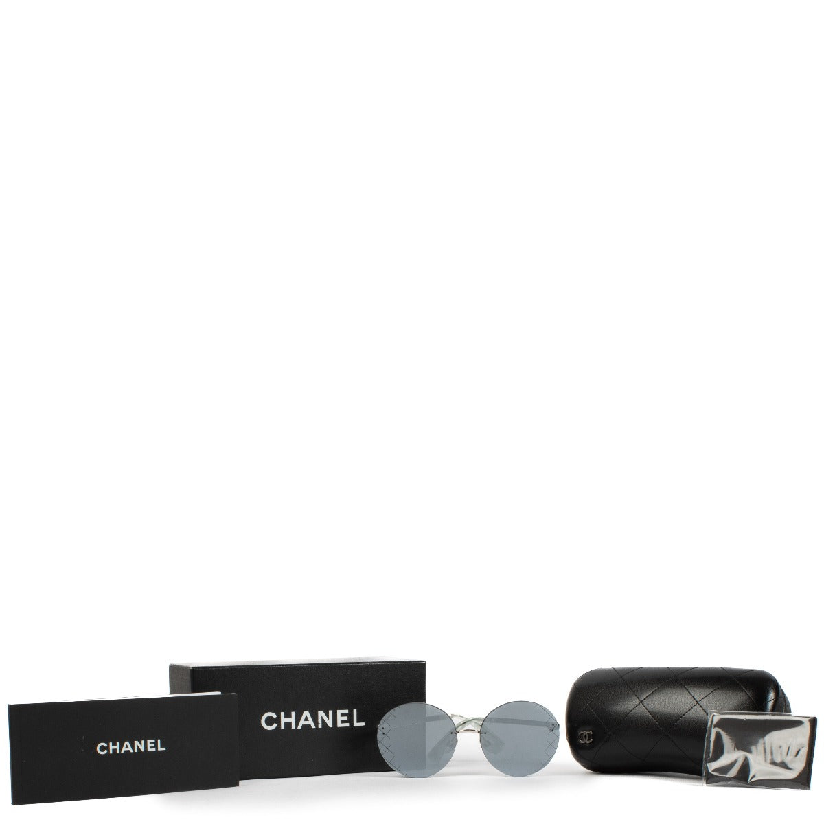 Chanel 4216 Blauwe gespiegelde ronde zonnebril