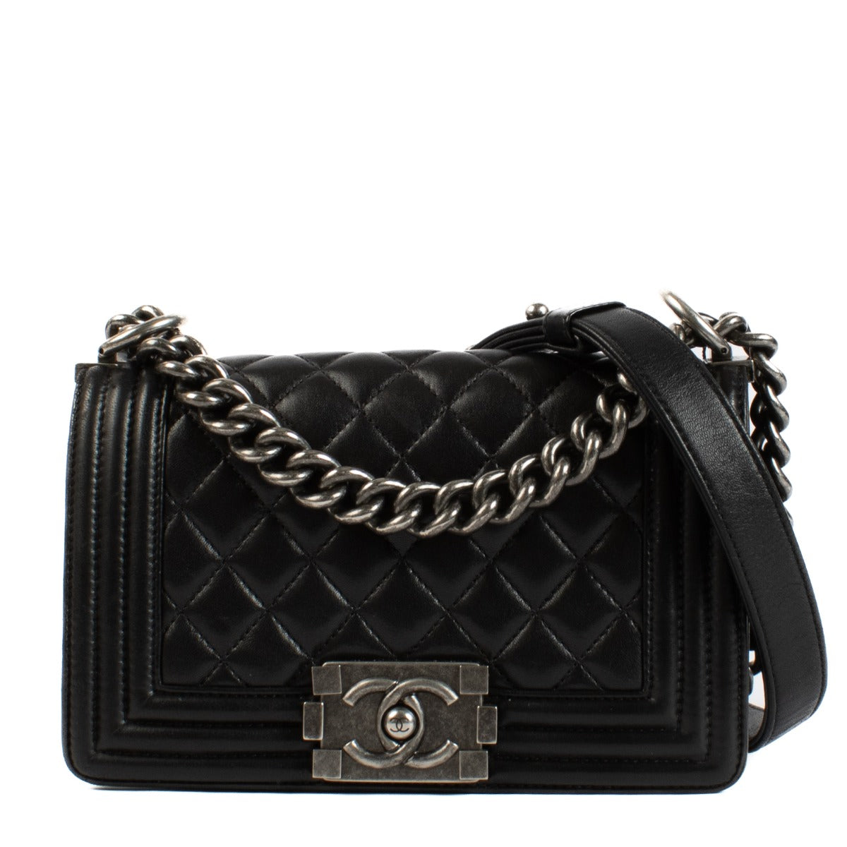 Chanel Black Calfskin Small Boy Bag