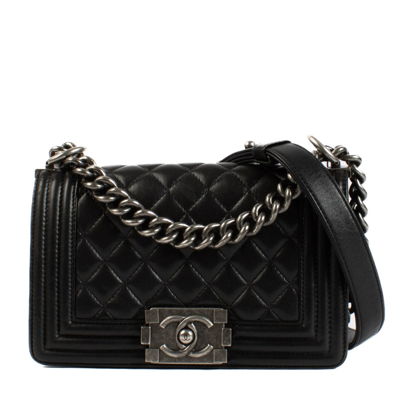 Chanel Black Calfskin Small Boy Bag