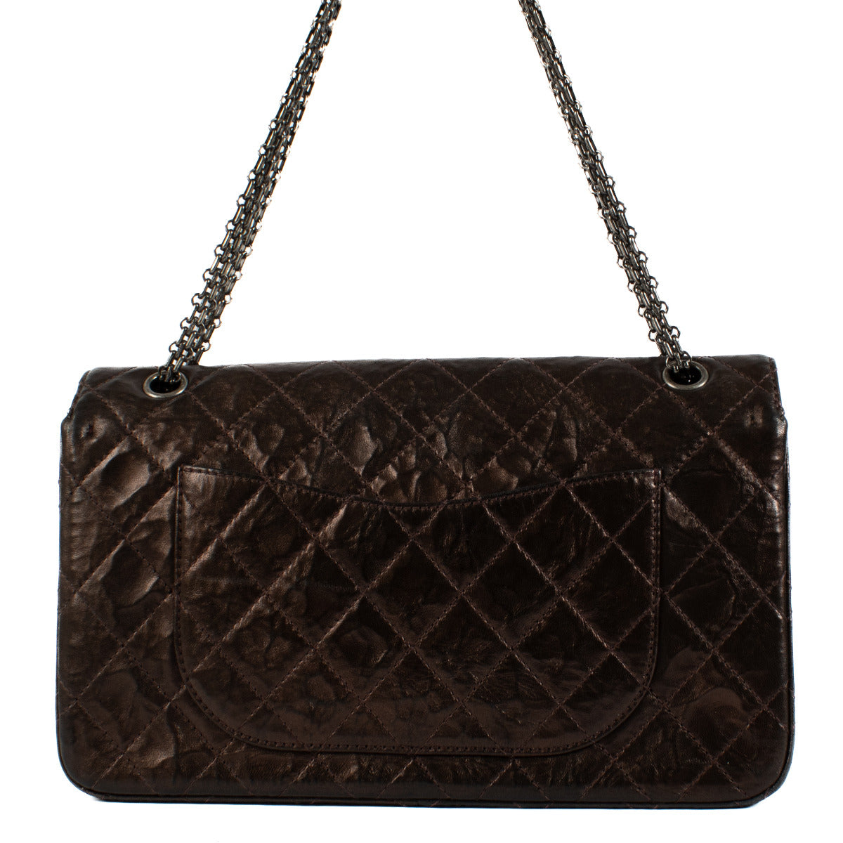 Chanel Metallic Koper Brons Maxi Reissue 2.55 Tas