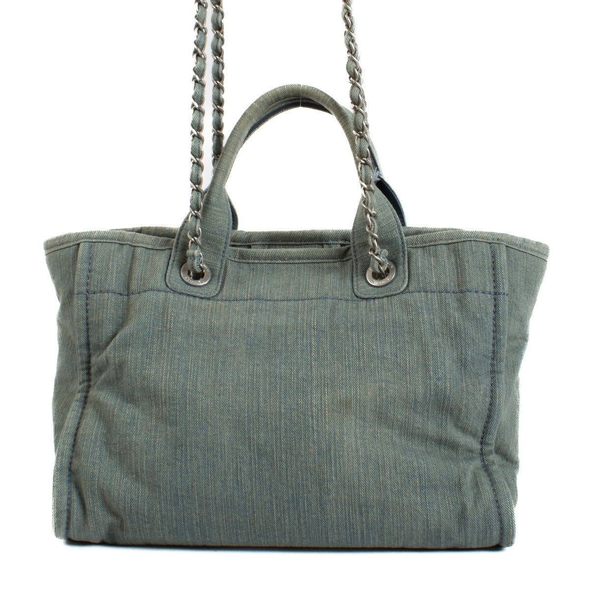 Shop 100% authentic secondhand CChanel 23S Blue Denim Small Deauville Bag on Labellov.com