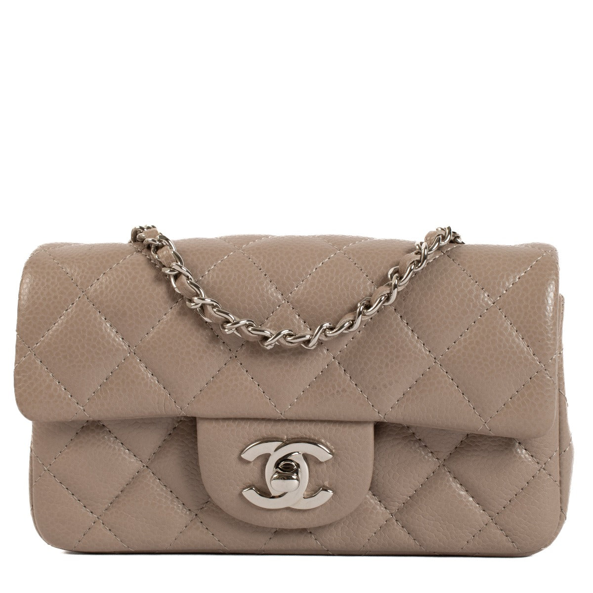 Shop 100% authentic secondhand Chanel Taupe Caviar Leather Super Mini Classic Flap Bag on Labellov.com