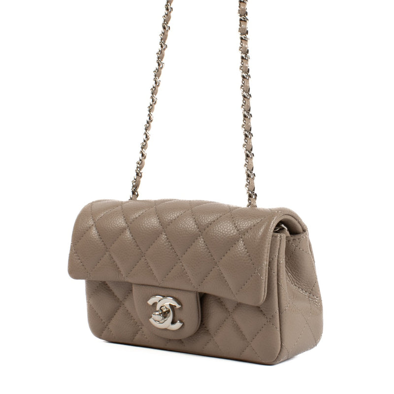 Shop 100% authentic secondhand Chanel Taupe Caviar Leather Super Mini Classic Flap Bag on Labellov.com