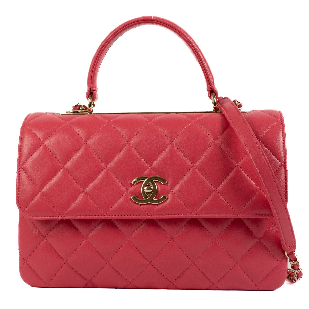 Shop 100% authentic Chanel Pink Trendy CC Top Handle at Labellov.com.