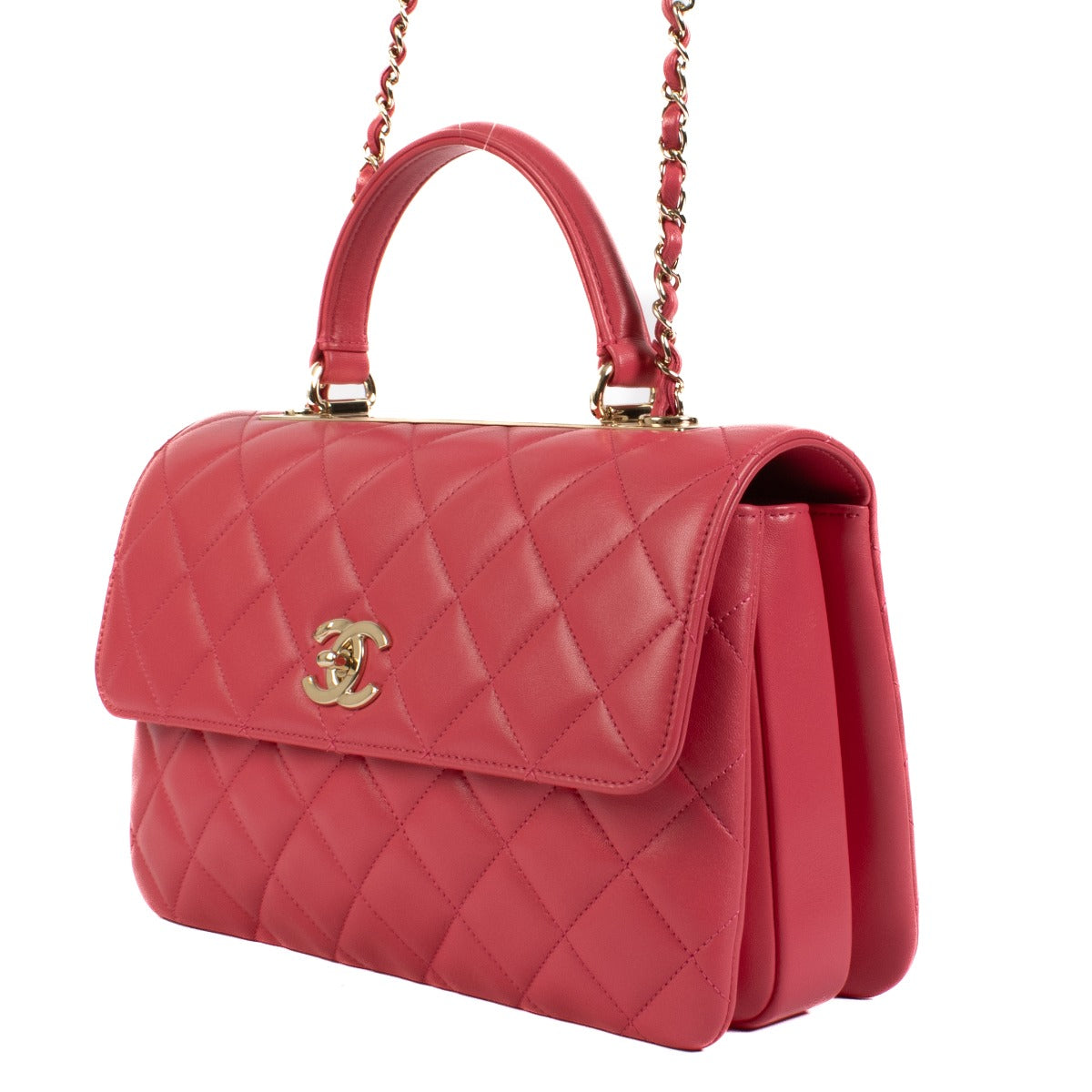 Shop 100% authentic Chanel Pink Trendy CC Top Handle at Labellov.com.