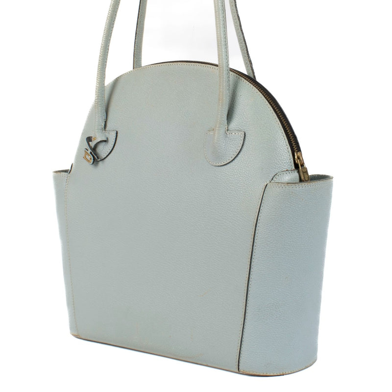 Shop safe online at Labellov in Antwerp, Brussels and Knokke this 100% authentic second hand Delvaux Blue Mousson Leather Shoulder Bag