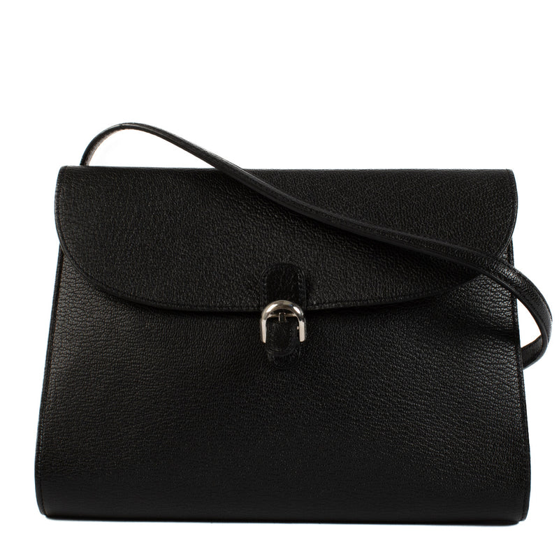 Delvaux Black Leather Mini Brillant Crossbody Belt Bag