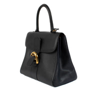 Shop safe online at Labellov in Antwerp, Brussels and Knokke this 100% authentic second hand Delvaux Blue Grained Leather Brillant MM Bag