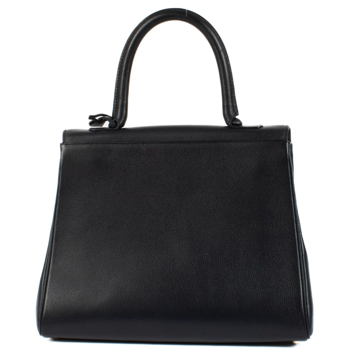 Delvaux Blue Grained Leather Brillant MM Bag