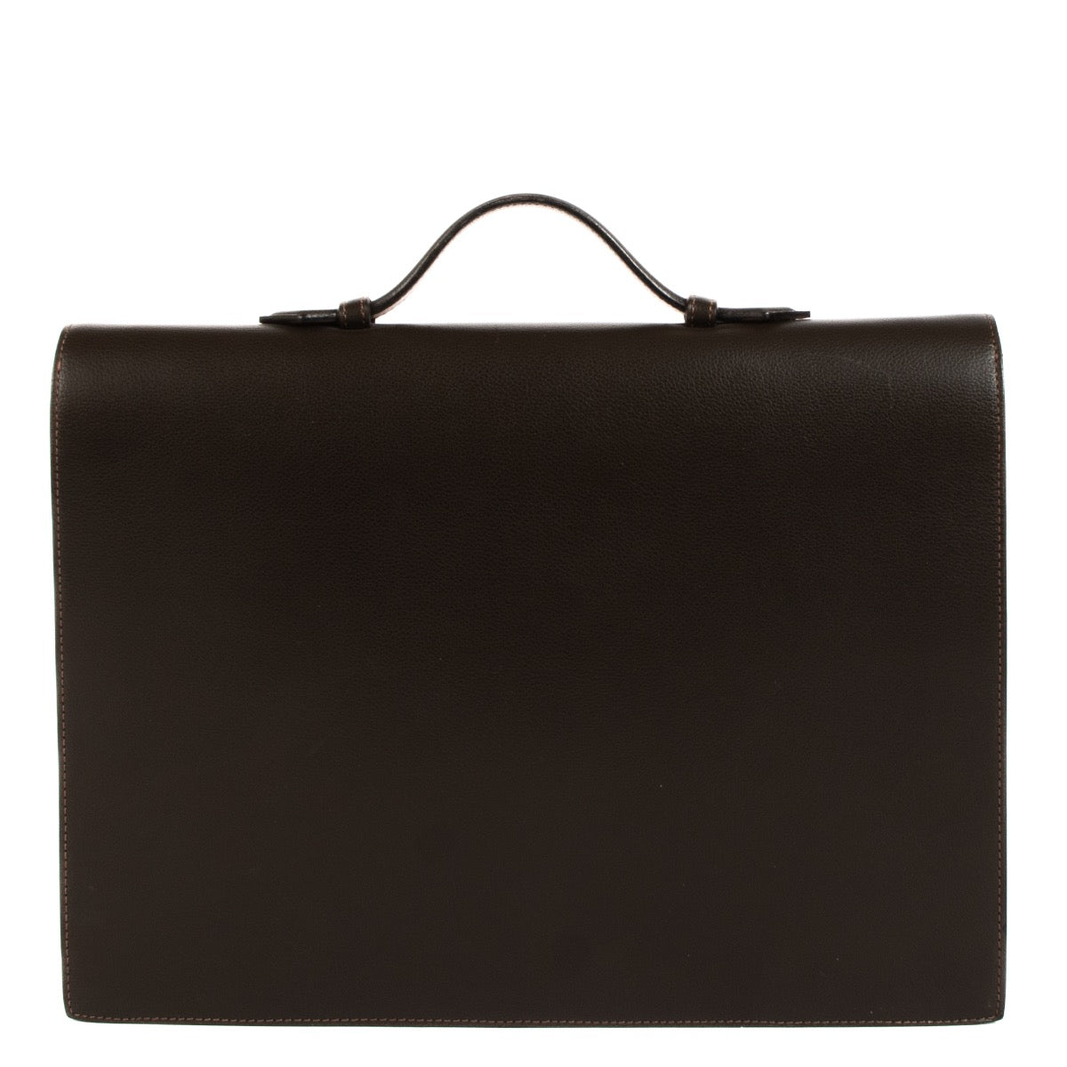 Shop safe online at Labellov in Antwerp, Brussels and and Knokke this 100% authentic second hand Delvaux Brown Leather Briefcase