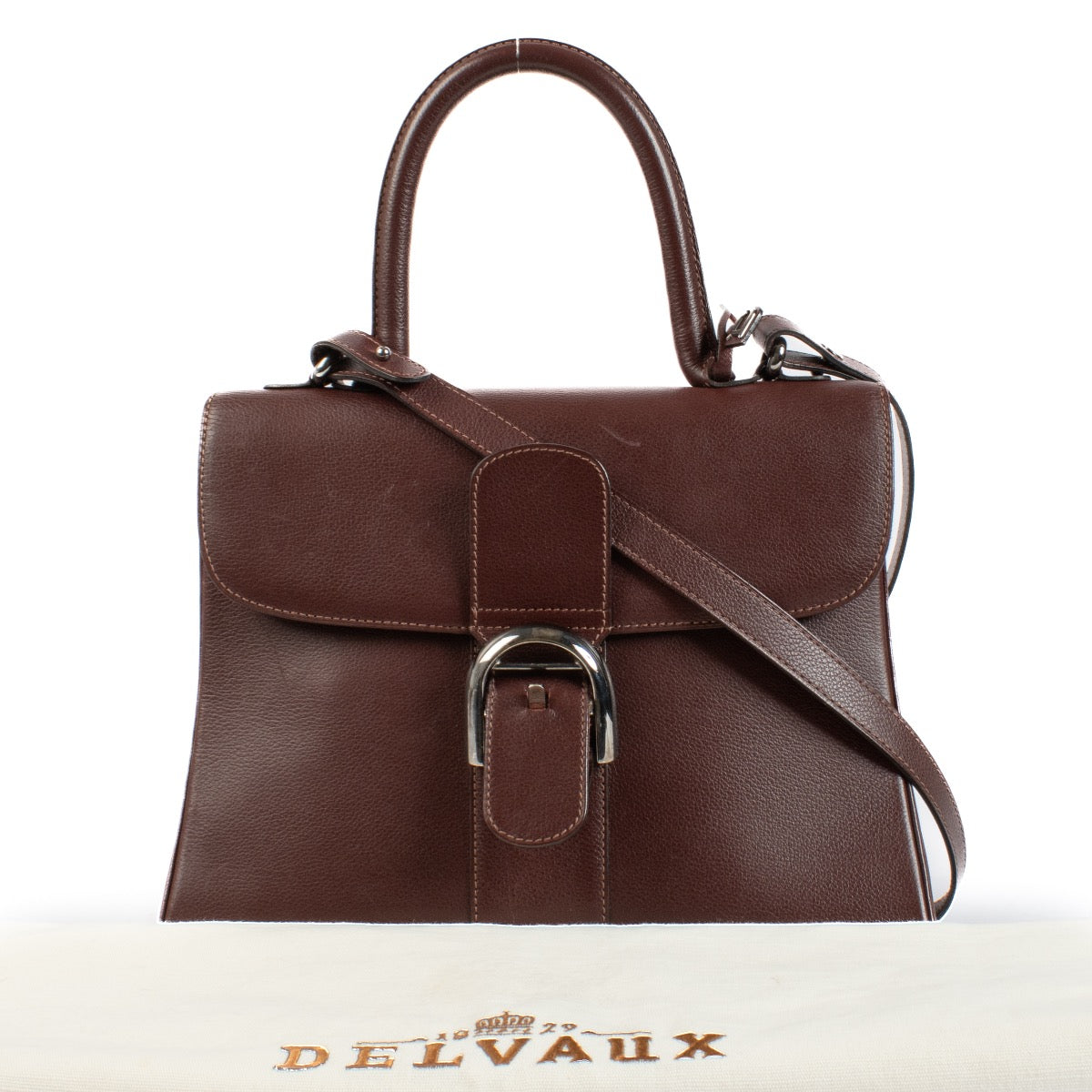 shop 100% authentic second hand Delvaux Burgundy Brillant MM on Labellov.com