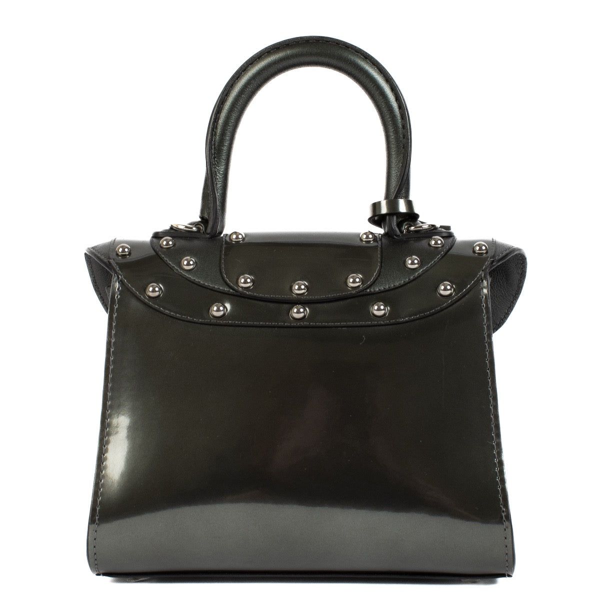 Shop safe online at Labellov in Antwerp, Brussels and Knokke this 100% authentic second hand Delvaux Couture Exclusive Collection Brillant Iron Shield Bag