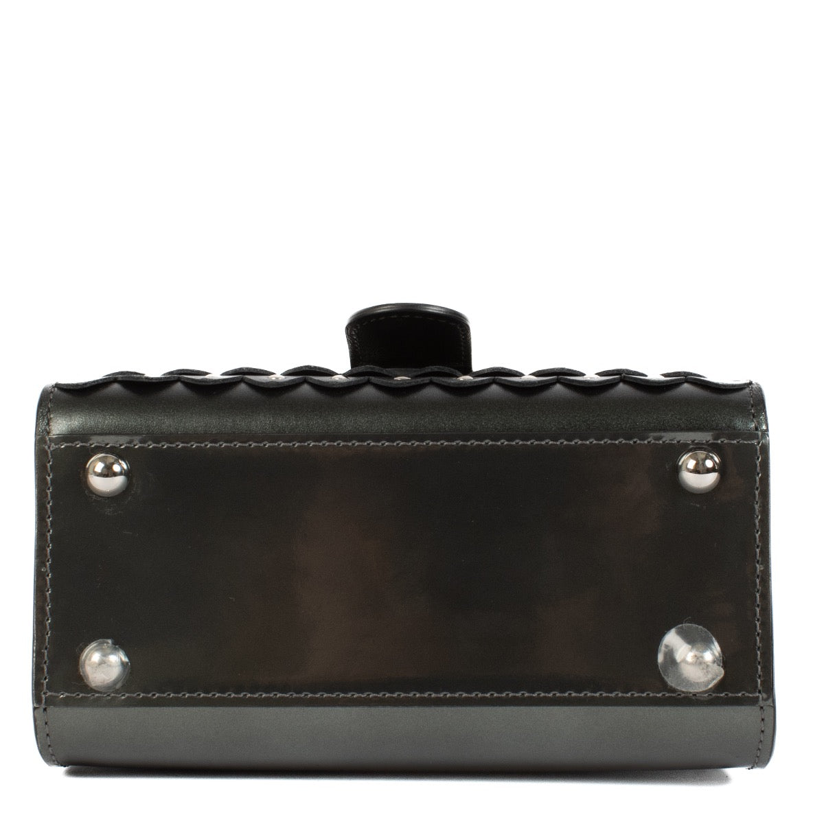 Shop safe online at Labellov in Antwerp, Brussels and Knokke this 100% authentic second hand Delvaux Couture Exclusive Collection Brillant Iron Shield Bag