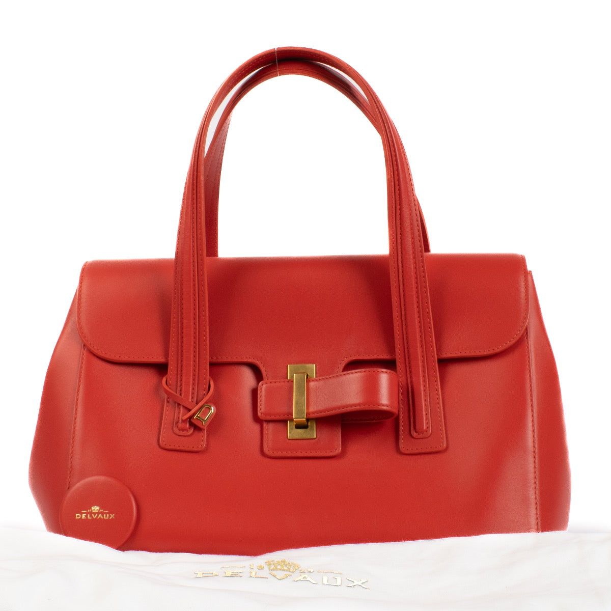 Shop safe online at Labellov in Antwerp and Knokke this 100% authentic second hand Delvaux Lipstick Cadence Simplissime Cabas Bag