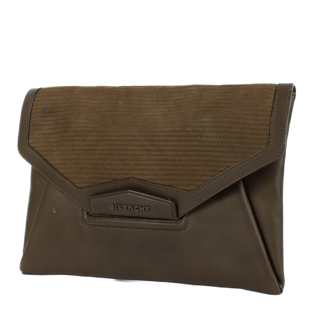 Givenchy Brown Leather Antigona Clutch