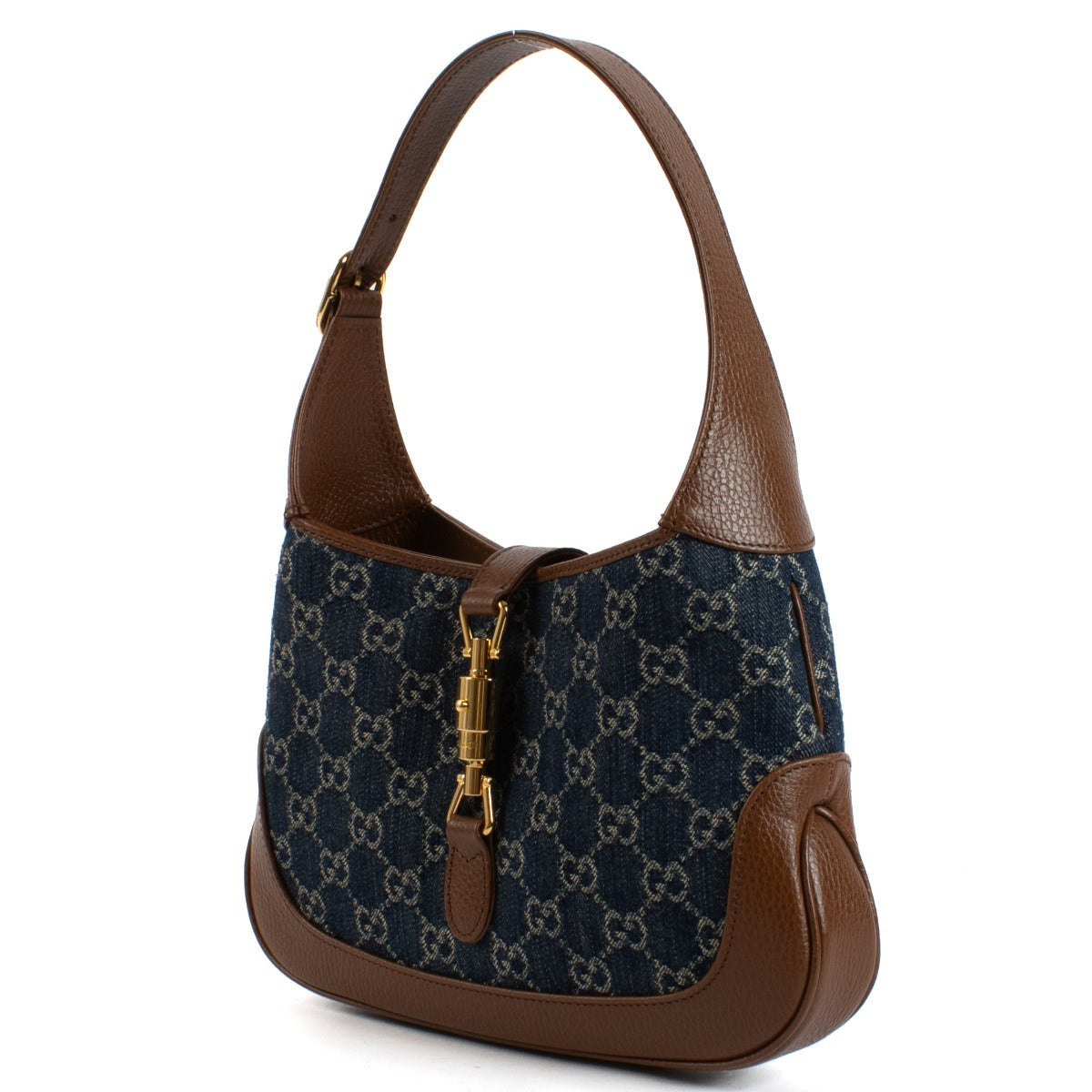 Gucci Blue GG Jacquard Denim Small Jackie Bag