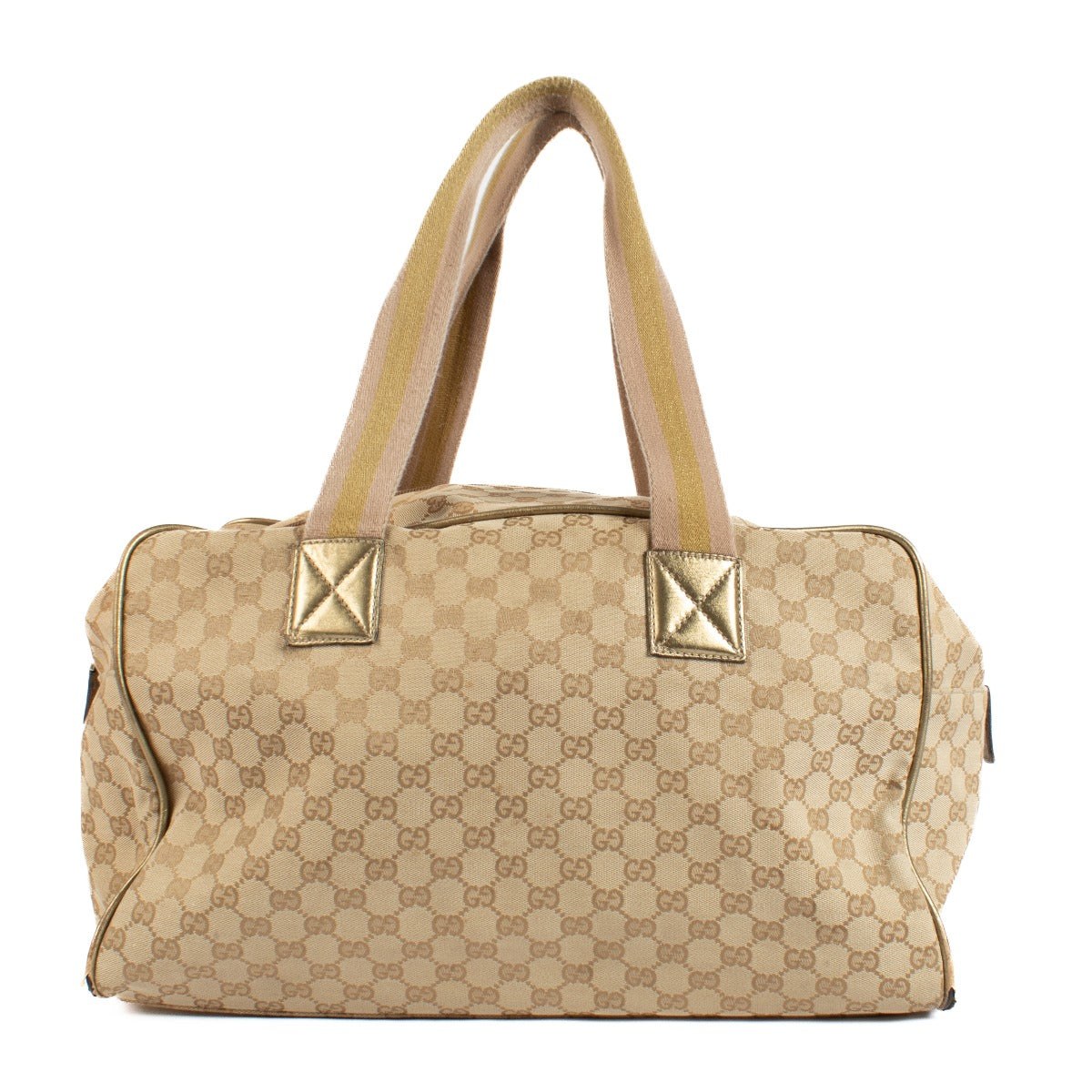 Shop safe online at Labellov in Antwerp, Brussels and Knokke this 100% authentic second hand Gucci GG Canvas Duffle Bag