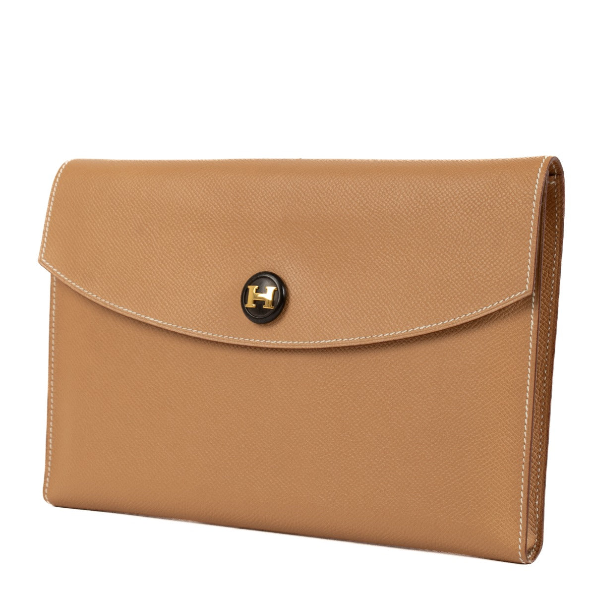 Hermès Natural Veau Grain Lisse Rio Clutch