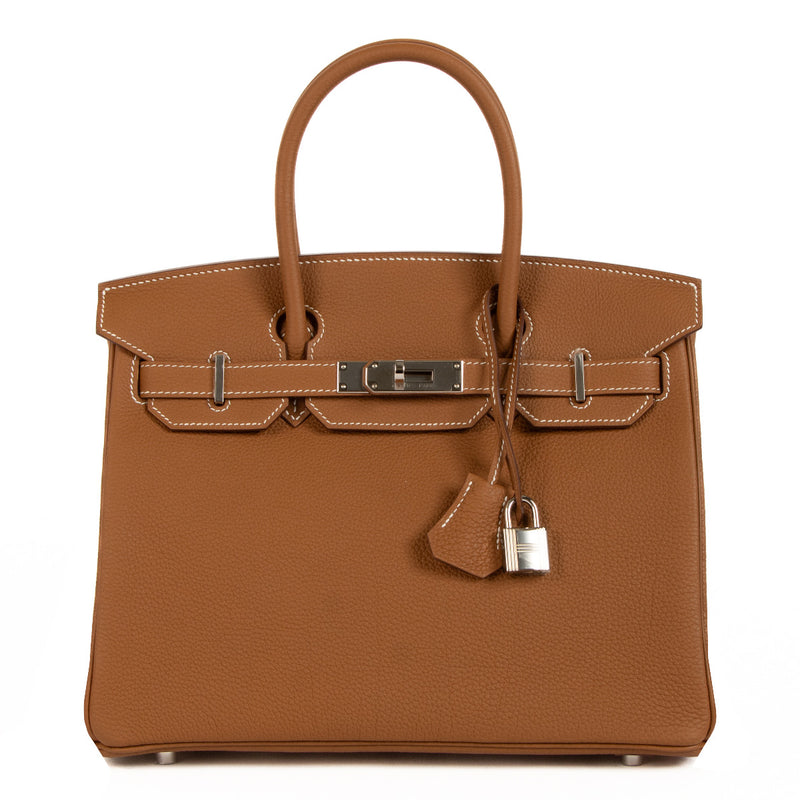 Hermès Birkin 30 Gold Togo PHW for the best price at Labellov secondhand luxury in Antwerp, Brussels, Knokke.