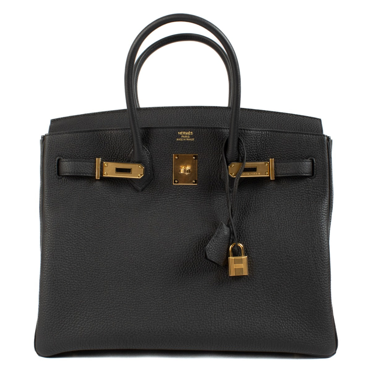 Authentic second hand brand new Hermès Birkin 35 Black Togo GHW on www.labellov.com