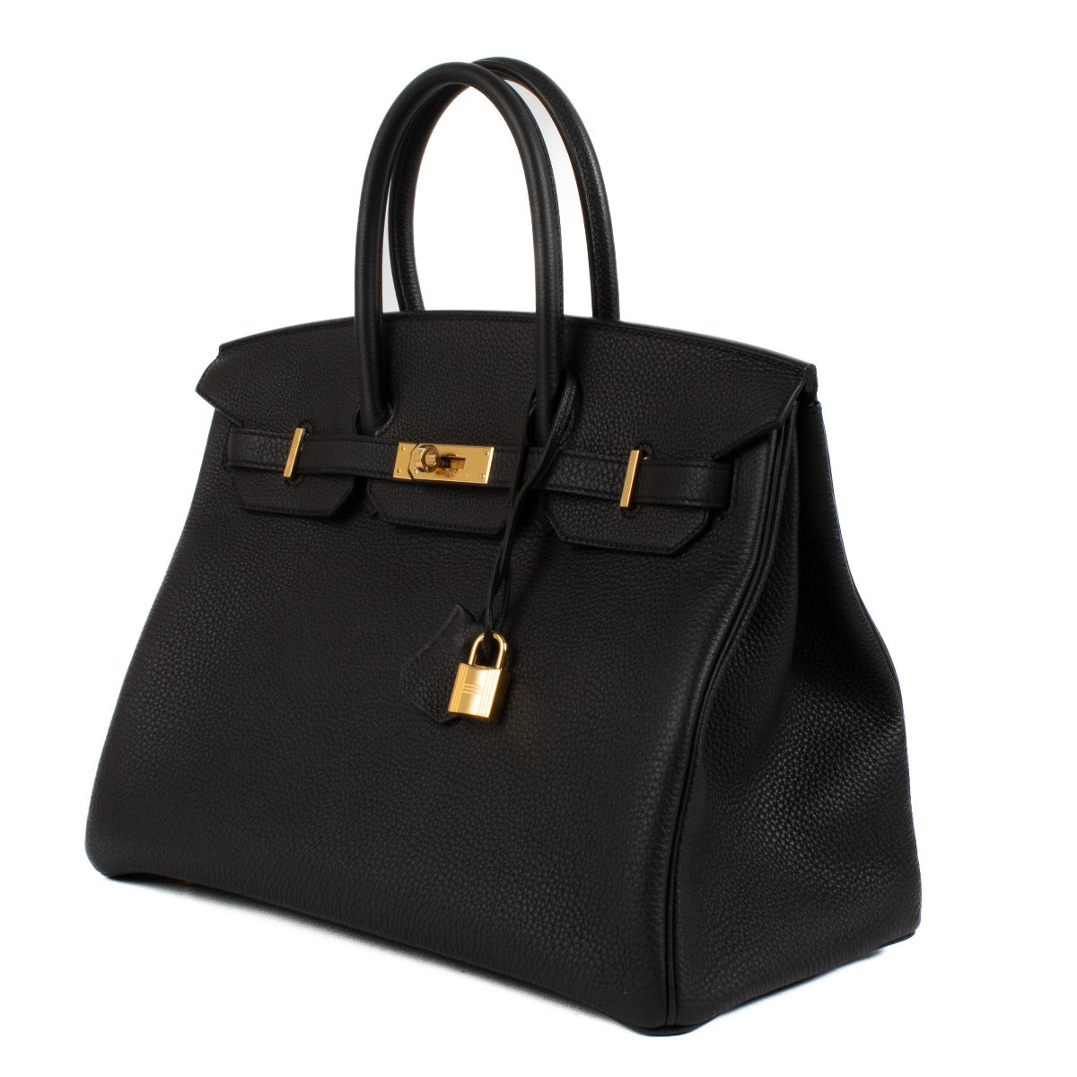 Authentic second hand brand new Hermès Birkin 35 Black Togo GHW on www.labellov.com