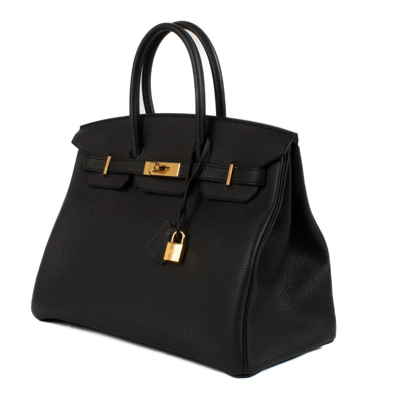 Authentic second hand brand new Hermès Birkin 35 Black Togo GHW on www.labellov.com