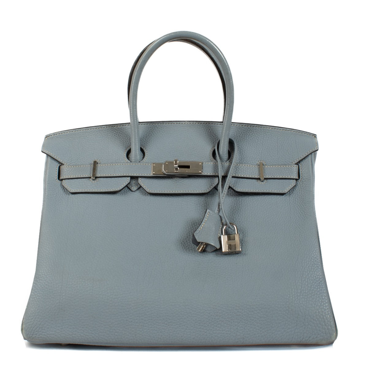 Hermès 2012 Birkin 35 Bleu Lin Taurillon Clemence PHW