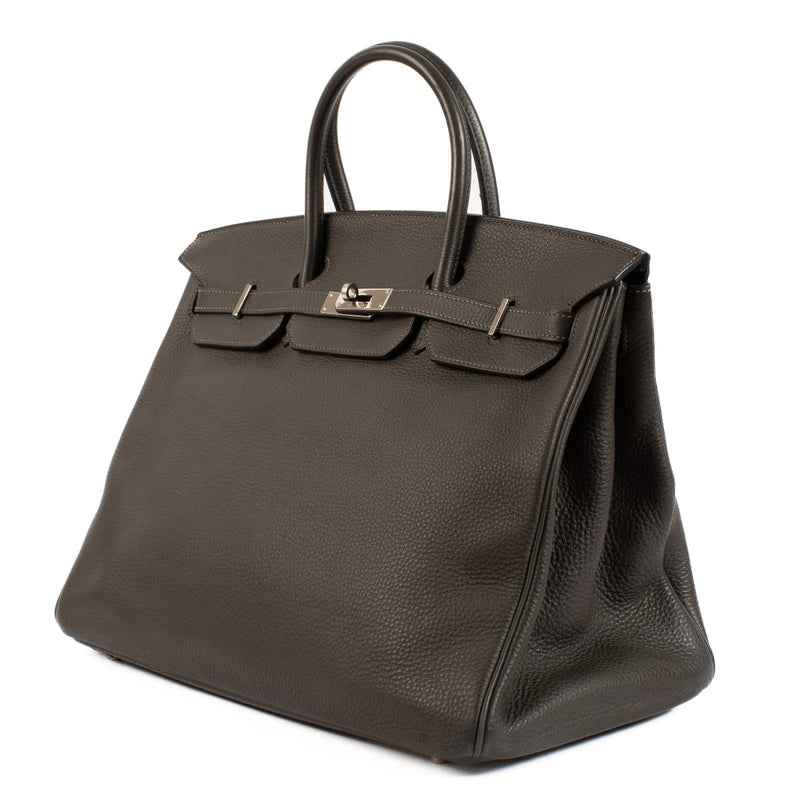 Hermès Birkin 40 Graphite Taurillon Clemence PHW