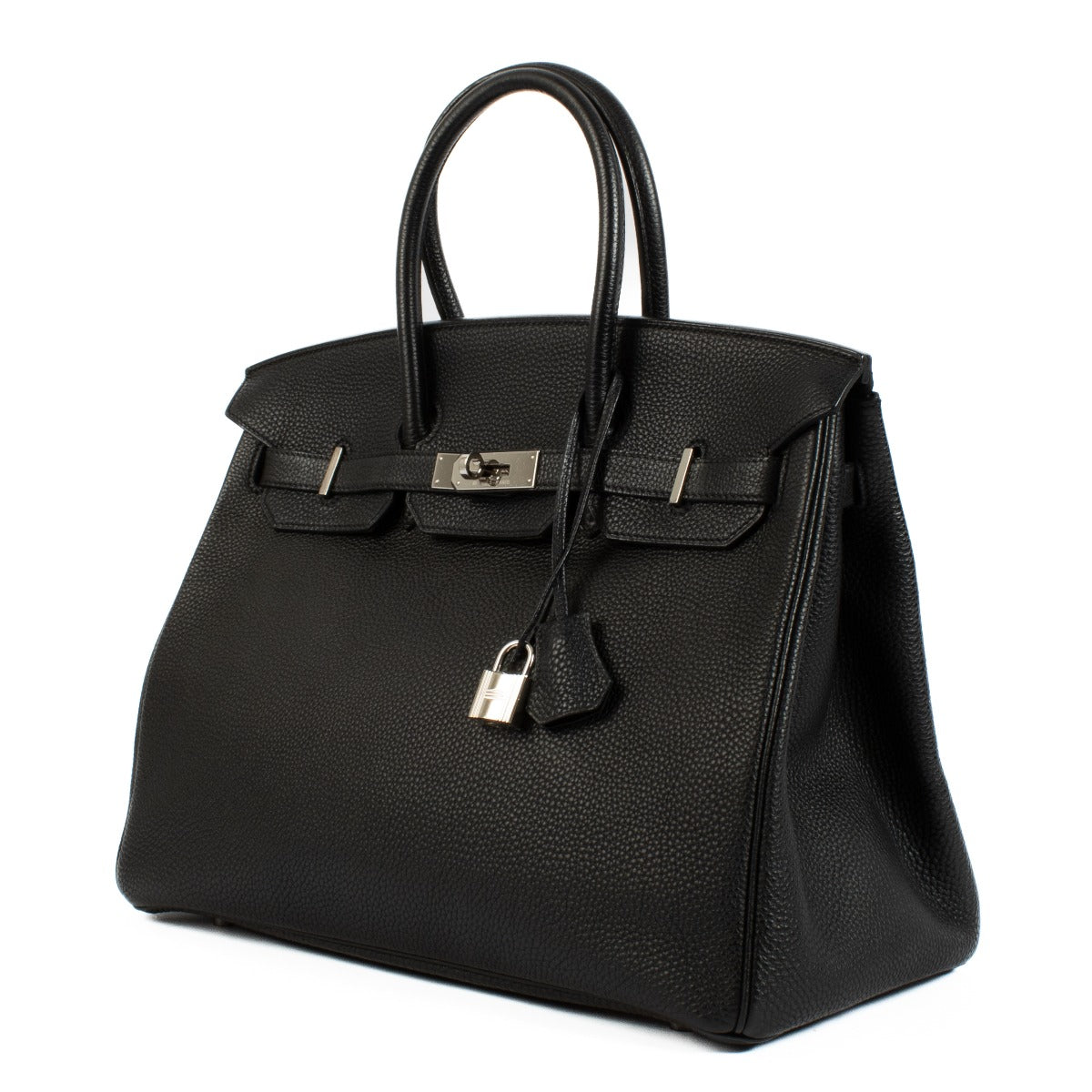 Authentic second hand vintage Hermès 2011 Black Birkin 35 Togo PHW on www.labellov.com