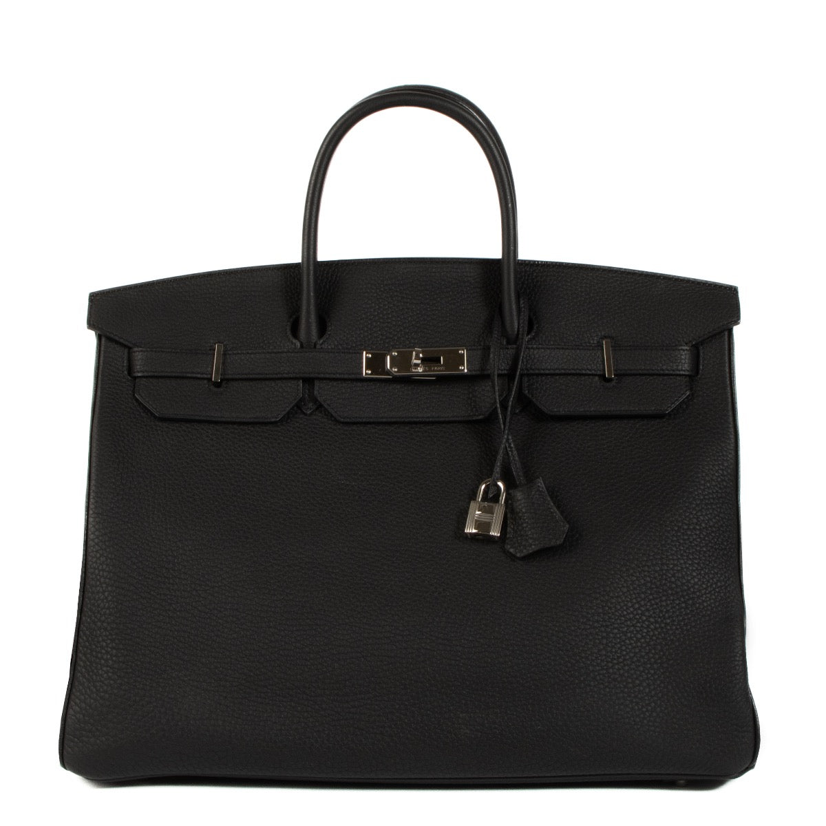 shop 100% authentic second hand Hermès Birkin 40 Black Veau Togo PHW on Labellov.com
