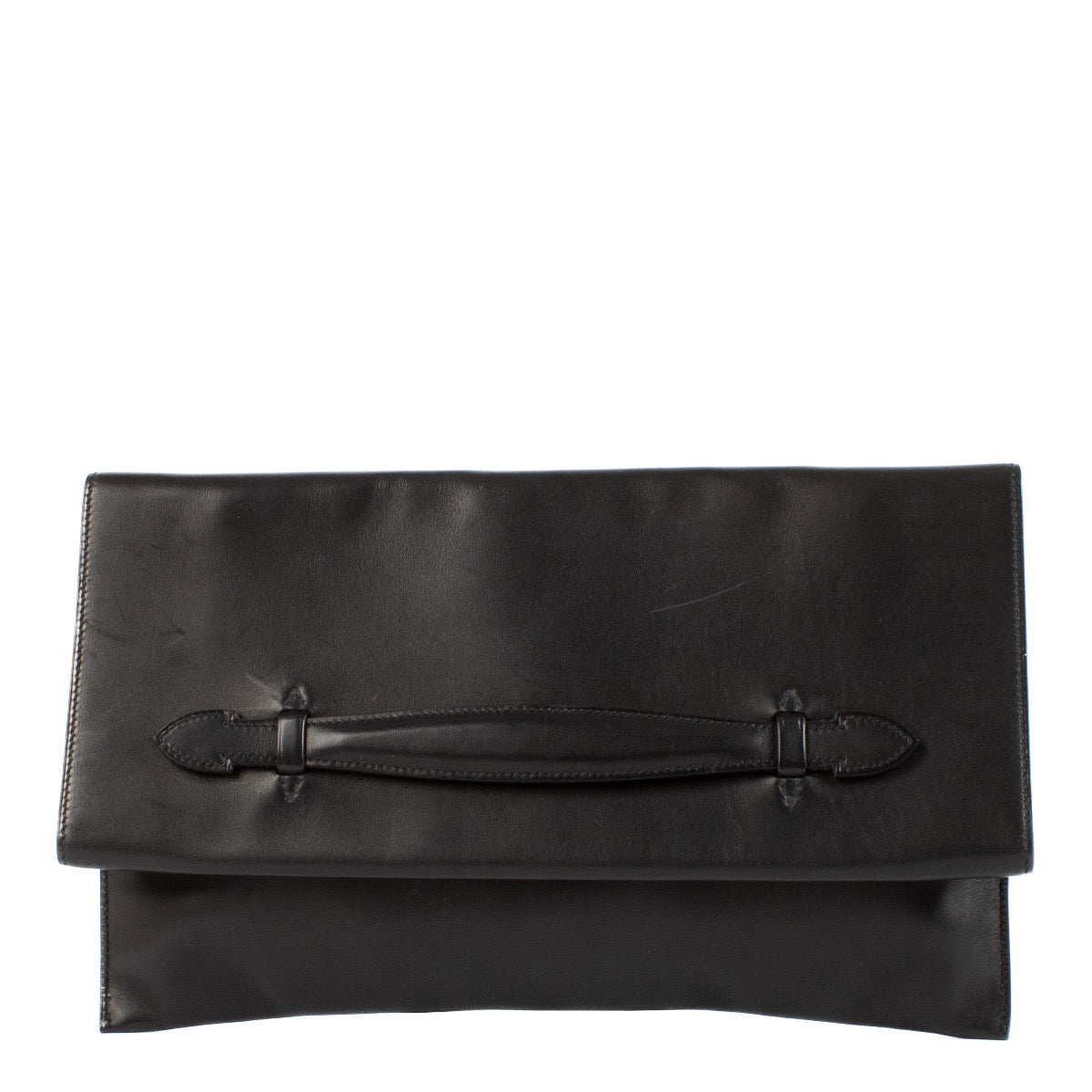 Shop 100% authentic Hermès Black Swift Pliplat Clutch Monogram at Labellov.com.
