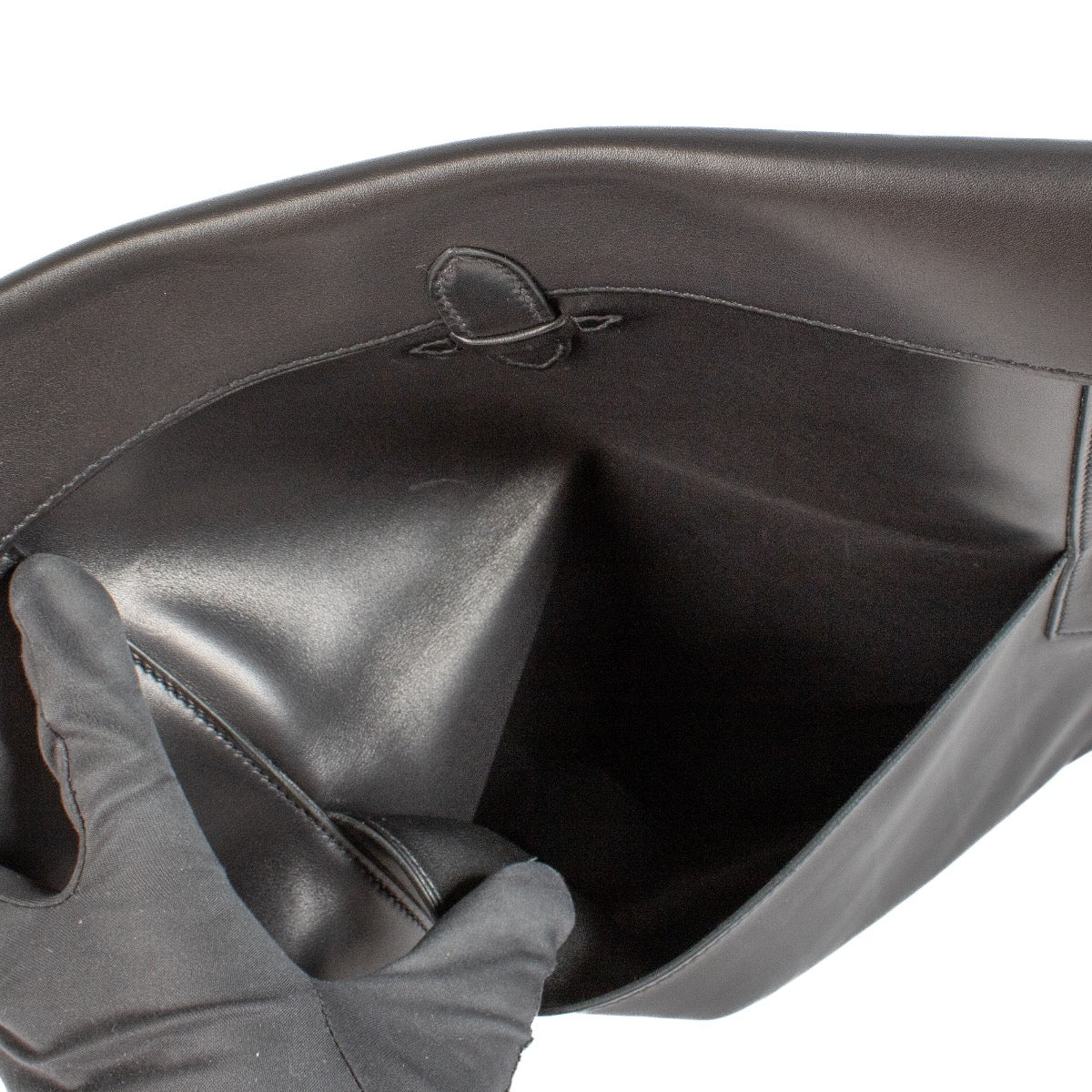 Shop 100% authentic Hermès Black Swift Pliplat Clutch Monogram at Labellov.com.