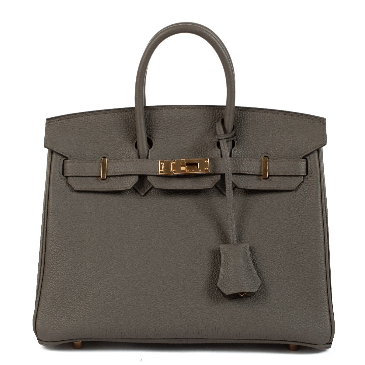 Hermès 2021 Birkin 25 Gris Etain Togo Rose Gold Hardware