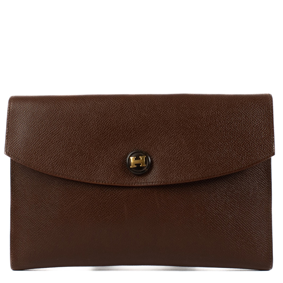 Hermès Noisette Veau Grain Lisse Rio Clutch