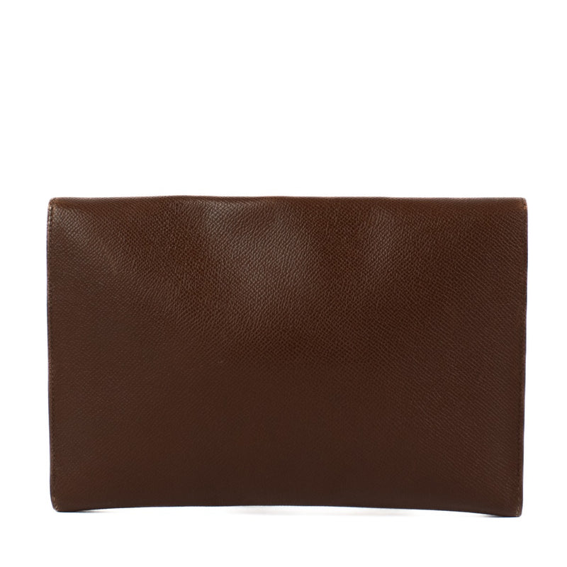 Hermès Noisette Veau Grain Lisse Rio Clutch