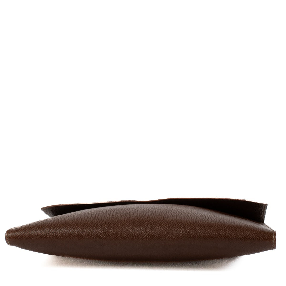 Pochette Hermès Rio noisette en veau grain lisse