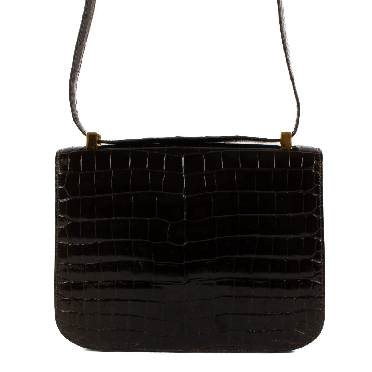 Hermès Constance 23 Bruin Porosus Krokodil GHW