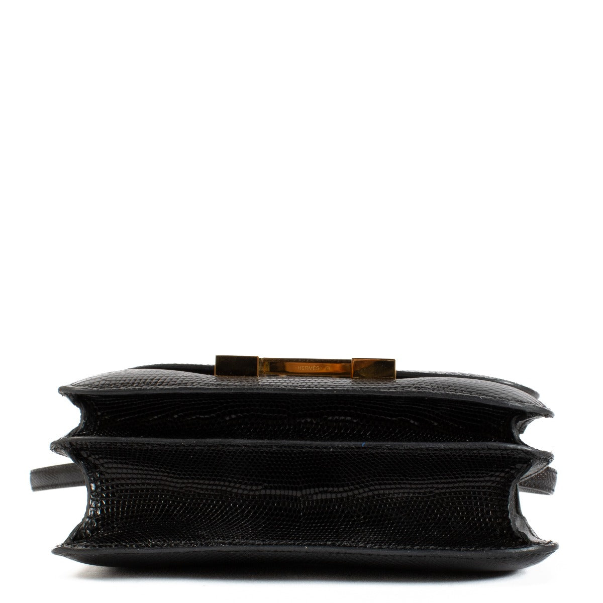 Hermès Constance Mini 18 Lezard Noir Brillant GHW