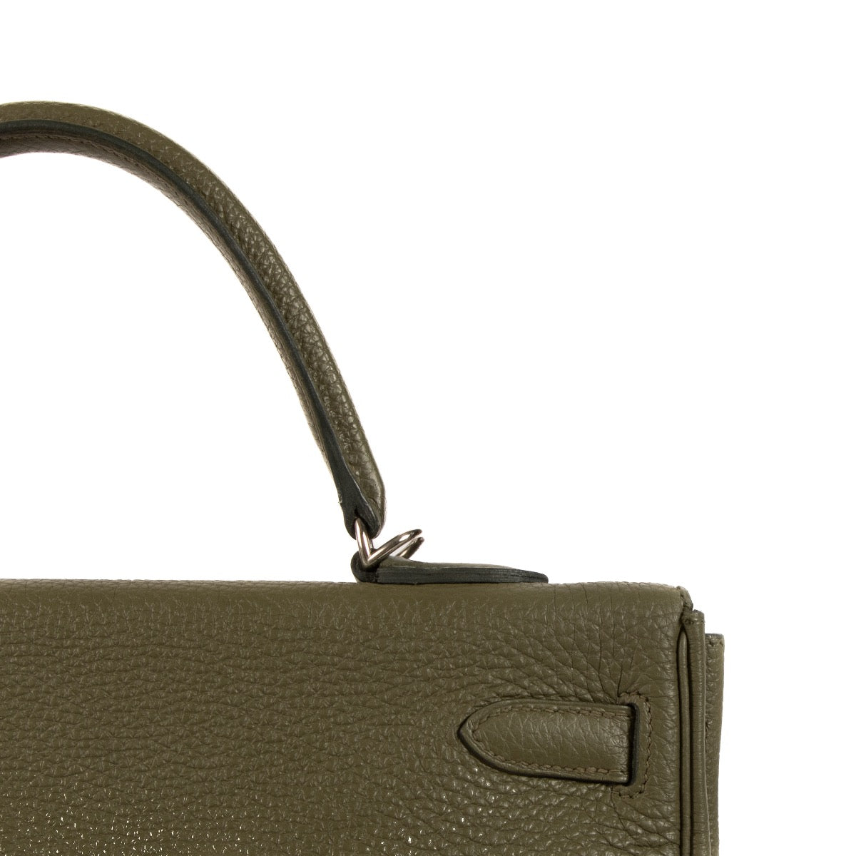shop 100% authentic second hand Hermès Kelly 35 Olive Togo PHW on Labellov.com