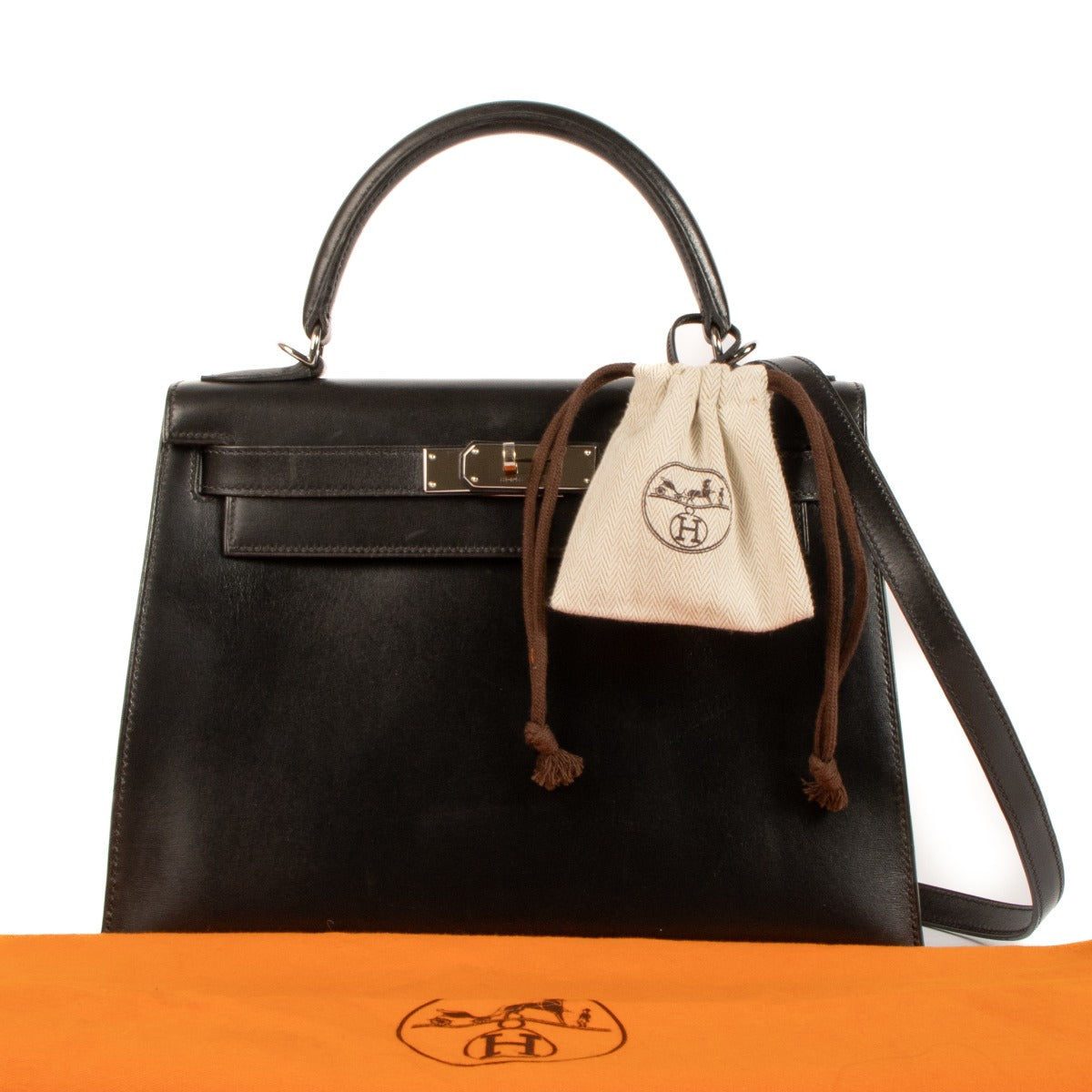 Hermès Kelly 28 Box Noir RHW