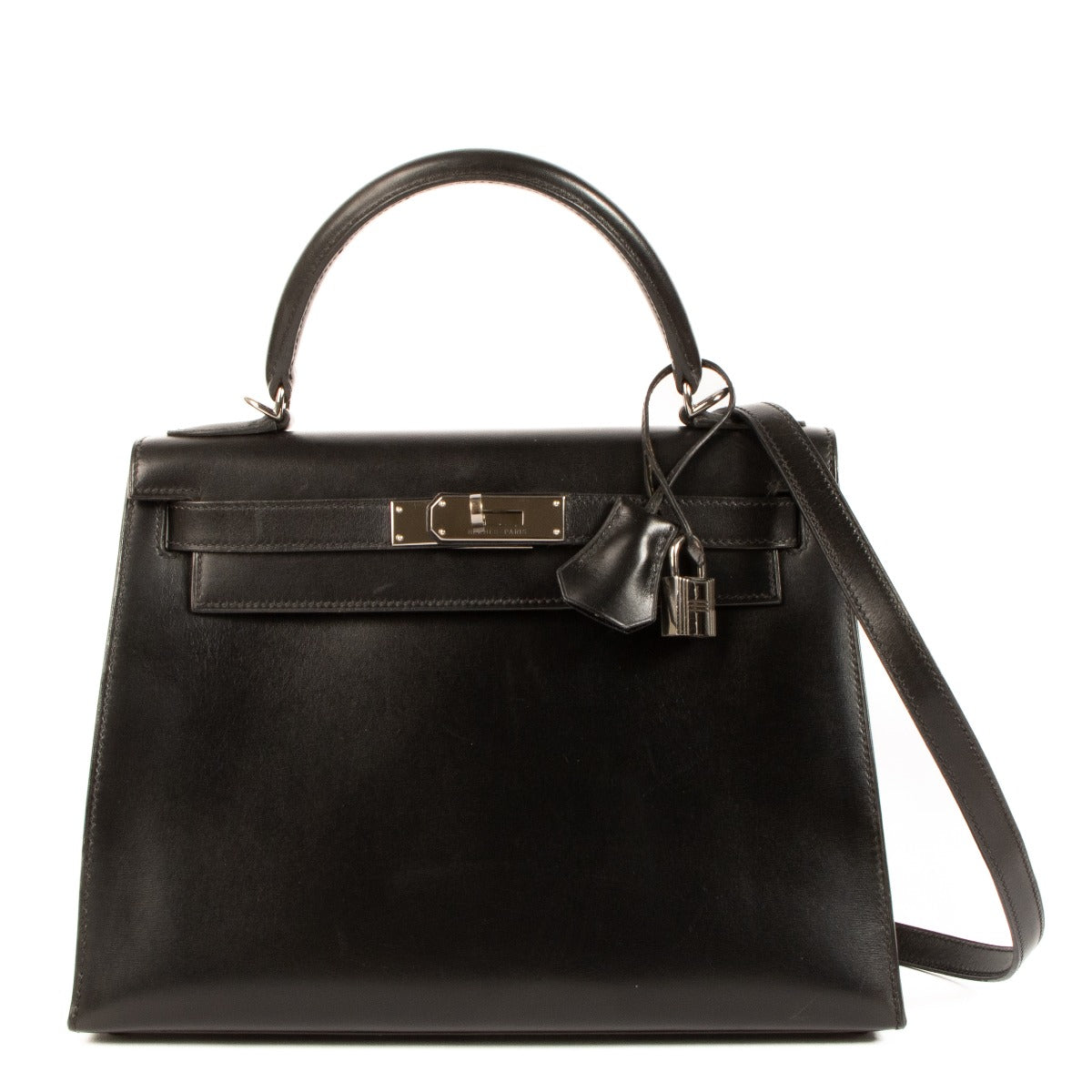 Hermès Kelly 28 Box Noir RHW